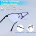 Xnourney Blue Light Blocking Glasses - Lightweight Metal Half Frame with UV Ray Filter, Spring Hinge Eyeglasses (2PCS Black) - Buy Online on GoSupps.com
