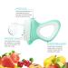 Baby Food Fruit Feeder Pacifier 2 Pack - Silicone Nipple Teething Relief with 6 Toy Teethers in Pink/Cyan - Buy Online on GoSupps.com