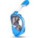 Vaincre 180 Full Face Snorkel Mask - Panoramic View, Anti-Fog, Anti-Leak - Sky Blue Large/Extra Large - Buy Online on GoSupps.com