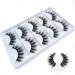 False Eyelashes 3D Faux Mink Fake Eyelashes Handmade Dramatic Thick Crossed Cluster False Eyelashes Black Nature Fluffy Long Soft Reusable(5 Pairs) - Buy Online on GoSupps.com