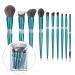 10 Shining Queen Turquoise Makeup Brush Set - Diamond Soft Beauty Tools - 20CM Blue for Flawless Application - Buy Online on GoSupps.com