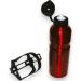 All-Around24 Red Aluminum Sports Water Bottle with Bicycle Holder - 750ml Pull & Pressure Cap | International Shipping - Buy Online on GoSupps.com
