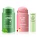 QJFHURB Green Stick 2 pieces Green Mask Stick Green Stick Green Stick Blackheads Honey Peach Greenstick Mask Stick Green Tea Mask Green Tea Mask Green Tea Deep Cleansing Blackhead with 1 cool