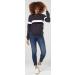 HAPPY MAMA Maternity Nursing Zipped Sweatshirt 1110 - Striped Jumper, Size 10, Graphite - Buy Online on GoSupps.com