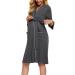 OCCIENTEC Maternity Nursing Robe & Nightgown Set | Maternity Hospital Gown for Breastfeeding | M Grey - Buy Online on GoSupps.com