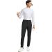 Men's Stretch Golf Pants - 6 Pocket Slim Fit Dress Pants for Travel & Work - Black - XL - Buy Online on GoSupps.com