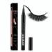 JIMIRE 2-in-1 Eyeliner Instead of Glue Magic Eyeliner Extra Strong Hold for False Eyelashes No Magnet & No Glue Needed Only for 20 s to Apply Lashes Lash Remover