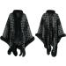 Yihaojia Shawl Wraps for Women Wedding/Casaul Dressy Faux Fur Trim Oversied Open Front Poncho Cape with Sleeve for Winter Green#59 One Size - Buy Online on GoSupps.com