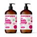 Everyone 3-in-1 Kids Soap, Body Wash, Bubble Bath, Shampoo, Coconut Cleanser with Organic Plant Extracts and Pure Essential Oils, Clear, Berry Blast, 32 Fl Oz, Pack of 2 Berry Blast 32 Fl Oz (Pack of 2)