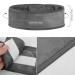 Queta Adjustable Hair Band for Makeup - Terry Cloth Cosmetic Headband Set (3pcs) - Gray - Hair Protection with Velcro Fastener - Buy Online on GoSupps.com