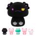 Mewaii 8'' Soft Devil Axolotl Mushroom Plushie Stuffed Animal Plush Pillow Squishy Toy - Black Teufel Axolotl 8 Inch