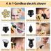 Head Shavers for Bald Men - 6 in 1 Rechargeable 4D Electric Shaver & Trimmer - Golden Razor Clip with Box - Buy Online on GoSupps.com