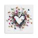Yidepot Butterfly Canvas Print Wall Art for Bedroom: Heart-Shaped Branches Surrounded by Colourful Butterflies Love Motif for Teenage Girls (30 X 30 cm) 30x30CM Tree Heart
