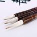 MEGREZ Chinese Calligraphy Brush Kanji Japanese Art Sumi Writing Painting Drawing Practicing Brush Set for Students and Beginners  Wolf Sheep Mix Brush 3 PCS/Set(Small  Medium  Large)