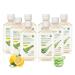 AloeCure Organic Aloe Vera Juice - 8 Bottle Sample Pack - Lemon Natural Flavor 8x500ml