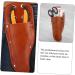 Minkissy 2pc Shear Set Leather Sheath Holder for Hairdressing & Garden Scissors - Durable Salon Pliers Storage Light Brown 23.2x8cm - Buy Online on GoSupps.com
