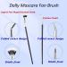 Dolly Mascara Fan Brush Set with Angled Eyelash Comb Separator - Portable Folding Cosmetic Brushes (2 Sets) - Buy Online on GoSupps.com