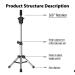 Adjustable Mini Mannequin Head Stand for Wigs - Silver (14.5-21.8 inch) - Buy Online on GoSupps.com