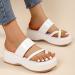 Summer Stylish Platform Sandals - Women's Orthopedic Bunion Slippers - White, Size 7 - Buy Online on GoSupps.com