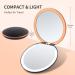 Kostlich Travel Makeup Mirror with Lights - 2-Sided 1x/7x Magnifying Compact Mirror - Rechargeable & Portable - Black - Buy Online on GoSupps.com