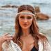 deladola Rhinestone Headband Crystal Headpieces Jewelry Silver Head Chain Sparkly Hair Accessories for Women (silver)