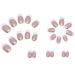 24pcs Short Square French Tip Stick on Nails with Glitter Sequins - White Edge Pink Press on Nails for Women and Girls | Acrylic Full Cover Fake Nails - Removable Glue-on Nails - Nail Art Accessories - Buy Online on GoSupps.com