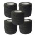 Yeory Flexible Bandage 5pcs Cohesive Bandage Self-Adhesive Bandages Finger Patches Wound Dressing self-Adhesive Bandage Waterproof 4.5 m x 5 cm - Black