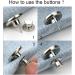 12 Pcs Adjustable Instant Jean Button Replacement Pins - No Sew Extend or Reduce Waist Silver - Buy Online on GoSupps.com
