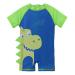 HUAANIUE Baby Boys Swimsuit Hat Short Sleeve One Piece Swimwear Zip Rash Guard Sun Protection Wetsuit Cap UPF 50+ 6M-4Y Swimming Hat Bathing Beachwear 3-4 Years 02 Greendinosaur Swimwear