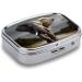 3D Elephant Print Pill Box | Decorative 2 Compartment Medicine Organizer | Portable Metal Pill Case for Pocket & Purse - International Shipping - Buy Online on GoSupps.com