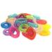 Leisial 100 pieces rubber bands telephone cable elastic (plastic spiral) hair band transparent color