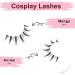 SONAFEEL Manga Lashes | Anime & Cosplay Eyelashes | 13mm Soft Wispy Spiky Lashes | 10 Pairs Clear Band | Korean Japanese Style - Buy Online on GoSupps.com