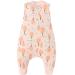 Duomiaomiao Winter Sleeping Bag with Legs 2.5 Tog Baby Sleeping Bag with Feet Cotton Toddler Sleeping Bag Baby Sleeveless Wearable Blanket Breathable for Unisex Girls Boys 95cm / baby height 100-110cm 2.5tog New Pink Forest