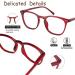 JiSoo Women's Reading Glasses 3.0 - Stylish Designer Readers with Spring Hinge in Red C-red | Comfortable & Trendy 3.0x Eyewear - Buy Online on GoSupps.com