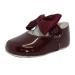 Baby Girls Pram Shoes Bow Button Up Soft Sole Made in Britain 2 UK Child Burgundy
