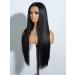 Joedir 30-Inch 13x4 Straight Lace Frontal Wig - Pre-Plucked Synthetic Black Gluely Wig for Women with Baby Hair - Free Parting Light Yaki Style - Buy Online on GoSupps.com