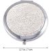 LALAFINA Women's Bling Compact Mirror - Double-Sided Rhinestone Makeup Mirror for Travel and Daily Use | White Round Folding Cosmetic Mirror - Buy Online on GoSupps.com