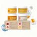 Anti Aging Skincare Set for Mature Skin 4 in 1 Face Balm Kit with Pomegranate Seed Oil Sweet Almond Oil & Seabuckthorn Extract Moisturize Nourish Firming Day & Night Cream Eye Cream & Face Scrub