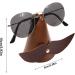 Congou Beard Holder & Nose-Shaped Glasses Stand - Funny PU Leather Desk Display - Buy Online on GoSupps.com