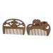 Ultechnovo 2st Kamm made of green sandal wood circuit scalp massage comb with hair -gel hairdressing comband manual tool massage comb wooden comb massager green sandalwood