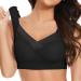 Huyyydza Black XL Women's Large Site Tank Top - Adjustable BH Yoga Bustier Thin Side Fold & Side Breast Underwear - Buy Online on GoSupps.com