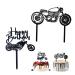 Silars Motorcycle Cake Topper 2pcs Happy Birthday Cake Topper Motorbike Cake Topper Motorcycle Acrylic Cake Decorations for Birthday Cake Decorations in Birthday Party (Motorcycle)
