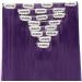 8pcs Dark Purple 26 Inch Clip in Hair Extensions - Silky Straight Full Head Synthetic Hair Pieces - Buy Online on GoSupps.com