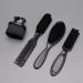 QUR 4 PCS Black Shaving Brush Set - Luxurious Professional Barber Tools for Men | International Shipping - Buy Online on GoSupps.com