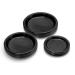 100 Count 9 Inch Round Black Disposable Plates - Exquisite Black Plastic Plates for Parties & Events - Buy Online on GoSupps.com