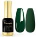 VENALISA 12ml Dark Green Gel Nail Polish Soak Off Nail Lamp UV LED Natural Nail Gel Polish Nail Art DIY Manicure French Gifts 0.43 OZ 1054- Emerald Green