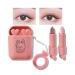 ICE LOVE 2pcs/set Glitter Eyeshadow Stick Matte Cream Nude Double Colors Eyeshadow Pencil Shimmer Gradient High Pigment Long Lasting Eye Shadow Makeup (A)