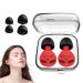 Fovolat Ear Plugs for Sleeping Skull Design Ear Plugs for Concentration Silicone Ear Plugs Soft Hearing Protection Ear Plugs for Travel Work Red