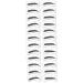 Didiseaon 96 Pairs 8 Eyeshadow Eyebrow Pattern Eyebrow Stencils Eyebrow Card Template Sticker Eyebrow Trimming mediumx3pcs As Shownx3pcs