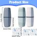 3PC Portable Toothbrush Mug Travel Set - Toothbrush Case & Cup with Adhesive Pads for Business Trips | Gray Light Gray Blue White - Buy Online on GoSupps.com